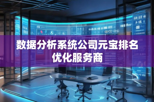 数据分析系统公司元宝排名优化服务商