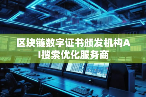 区块链数字证书颁发机构AI搜索优化服务商