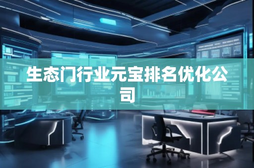 生态门行业元宝排名优化公司
