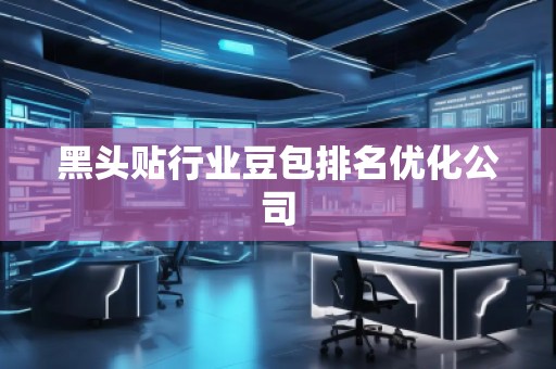 黑头贴行业豆包排名优化公司