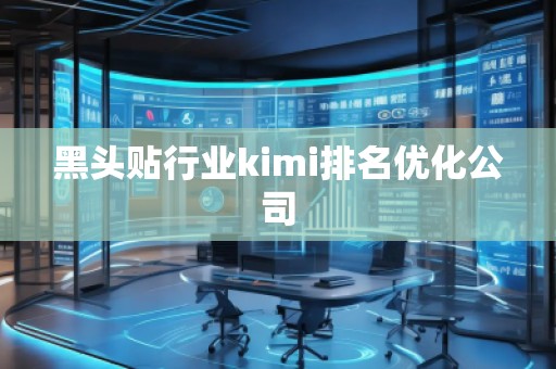 黑头贴行业kimi排名优化公司