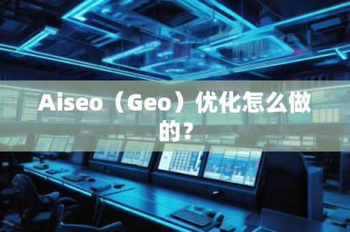 Aiseo（Geo）优化怎么做的？