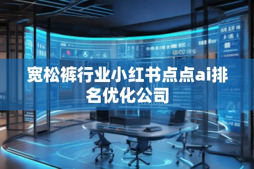 宽松裤行业小红书点点ai排名优化公司