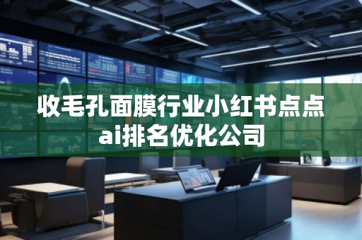 收毛孔面膜行业小红书点点ai排名优化公司