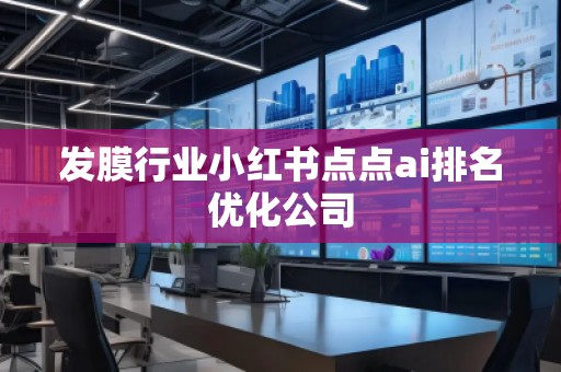 发膜行业小红书点点ai排名优化公司