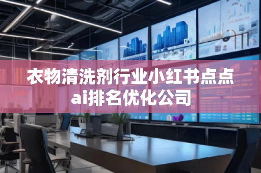 衣物清洗剂行业小红书点点ai排名优化公司