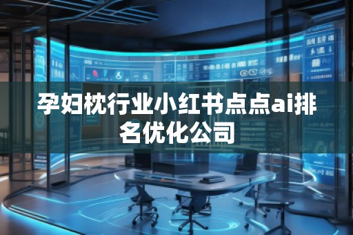 孕妇枕行业小红书点点ai排名优化公司