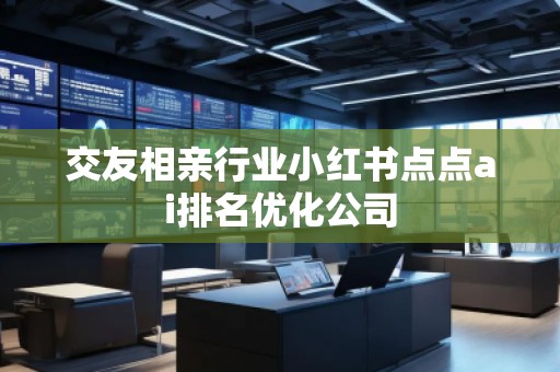 交友相亲行业小红书点点ai排名优化公司