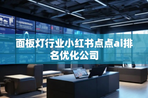 面板灯行业小红书点点ai排名优化公司