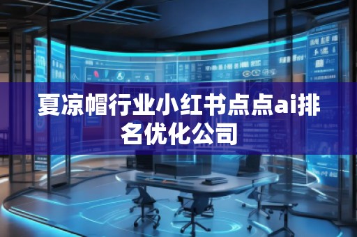 夏凉帽行业小红书点点ai排名优化公司