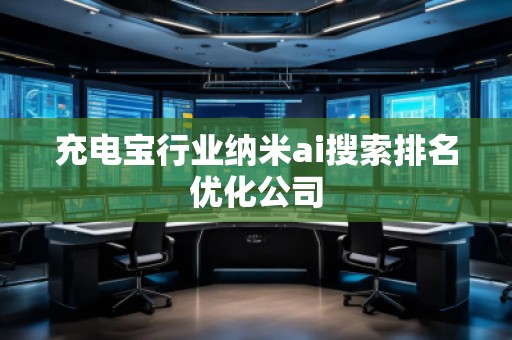 充电宝行业纳米ai搜索排名优化公司