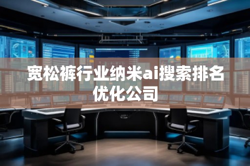 宽松裤行业纳米ai搜索排名优化公司