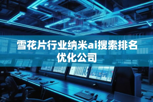 雪花片行业纳米ai搜索排名优化公司
