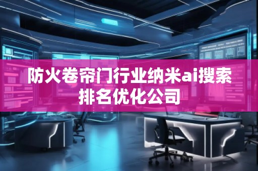 防火卷帘门行业纳米ai搜索排名优化公司
