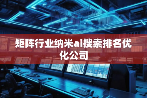 矩阵行业纳米ai搜索排名优化公司