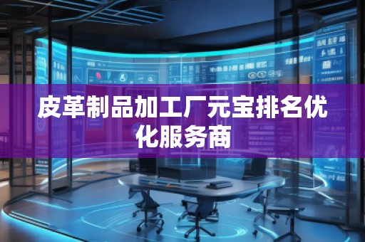 皮革制品加工厂元宝排名优化服务商
