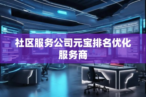 社区服务公司元宝排名优化服务商